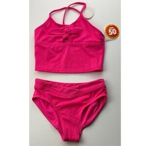 George Girls 2pc Spaghetti Strap Bikini Set S (6) Pink New Swim